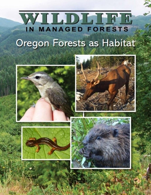 The cover of the Wildlife in Managed Forests: Oregon Forests as Habitat publication.