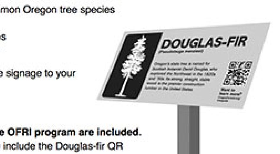 Tree identification interpretive signage