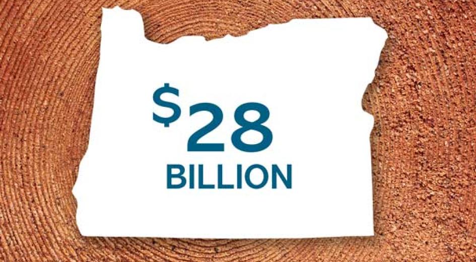 28 Billion in output from Oregon's forest sector