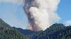 Smoke rises from the WIllamette National Forest